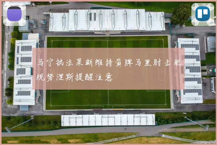 马宁执法果断维持黄牌马里肘击犯规努涅斯提醒注意
